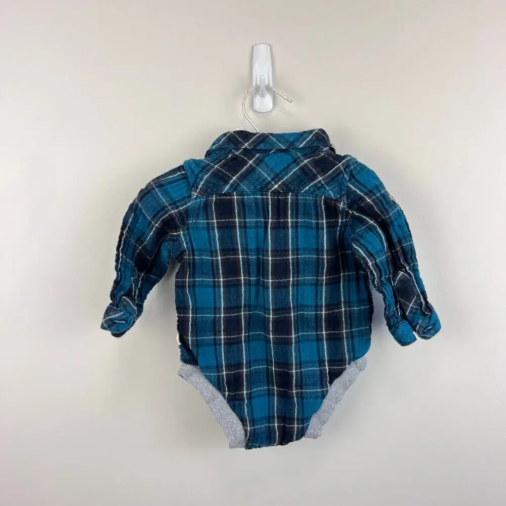 Me & Henry Corduroy Overalls and Plaid Bodysuits Bundle 9-12 Months
